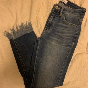 Midwash Frayed Hem KanCan Jeans